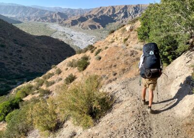 PCT Hiker on the desert